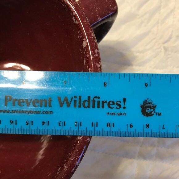 Vintage Western Stoneware Pottery Blue Ribbed Mixing Batter Bowl 0917 - Picture 4 of 7